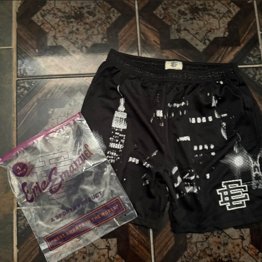 Eric Emanuel Black Textured Shorts